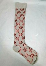 Women&#39;s long Socks White/Red silver glitter Cotton Socks New Free Shipping - £26.24 GBP