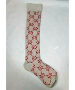 Women&#39;s long Socks White/Red silver glitter Cotton Socks New Free Shipping - £26.17 GBP