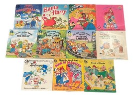 VTG Lot of 11 Kids 33 1/3 Record Vinyl &amp; GOLDEN Book CHRISTMAS Barbie Be... - $39.40
