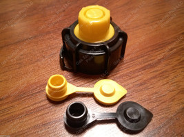BLITZ GENUINE ORIGINAL Screw Cap Collar Yellow Gas Can Spout Cap 2 Vent ... - $21.80