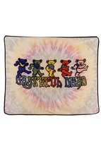 Grateful Dead Pastel Dancing Bears Blanket ~ 50&quot; x 60&quot; ~ Super Soft ~ Brand New! - £35.37 GBP