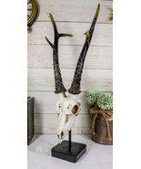 Large 19&quot;H Rustic African Gazelle Antelope Bust Head Sculpture With Trop... - $57.18 CAD