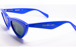 Celine CL 400191 92N Shiny Blue / Gray Sunglasses 400191 92N 56mm - £245.86 GBP