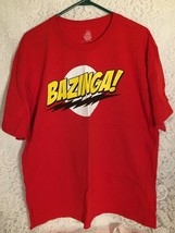 The Big Bang Theory &quot;Bazinga!&quot; Men&#39;s Red T-Shirt Xl New - £11.59 GBP