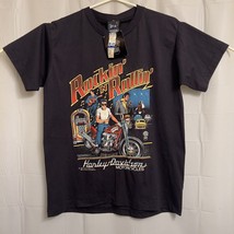 Vintage 1987 Harley Davidson Elvis Presley Rockin&#39; N Rollin&#39; T-Shirt Men&#39;s Large - £155.80 GBP