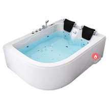 Whirlpool massage hydrotherapy White bathtub hot tub 70.8&quot; X 47.2&quot; Florence - £2,510.36 GBP