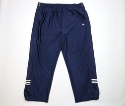 Vtg Y2K 2003 Adidas Mens 2XL Distressed Spell Out Wide Leg Tearaway Sweatpants - £51.52 GBP