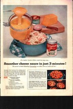 CARNATION 1957 ORIGINAL smoother cheese EVAPORATED MILK MAGAZINE PRINT A... - £19.27 GBP
