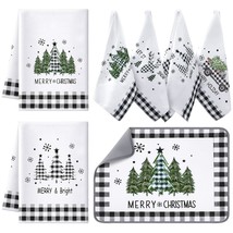 4 Pcs Holly Berry Kitchen Towels And 1 Pcs Christmas Dish Drying Mat Set Berry H - $28.99