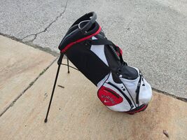 Callaway Dual Strap 7 Divider Dual Strap Golf Stand Bag Black/White/Red - $85.49