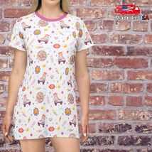 Roller Skates Disco T Shirt Dress Beach Summer Fashion for Stylish Girls - $43.90+