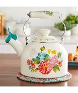 Pioneer Woman ~ Blooming Bouquet ~ 2-Quart Tea Kettle ~ Enamel on Steel ... - £47.94 GBP