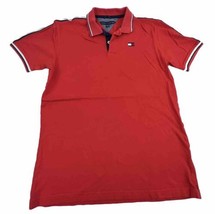Tommy Hilfiger Polo Shirt Boy&#39;s XL (20) 100% Cotton Stripes Red Vintage - $17.81