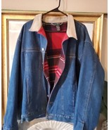 J Crew Oarsman Denim Jean Trucker Jacket Wool Blanket Lining Real Suede ... - €60,62 EUR