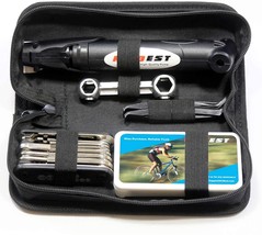 Bike Repair Bag &amp; Bicycle Tire Pump, Tire Puncture Repair Kit, Bike Mult... - £31.46 GBP