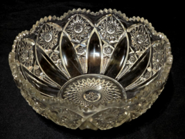 Vintage IMPERIAL GLASS 7&quot; Round Bowl DAISY &amp; BUTTON Early American Patte... - $14.83