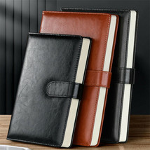 A5 Business PU Leather Cover Journals Notebook Lined Paper Diary Planner 224P - £15.51 GBP+