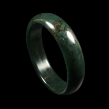 Hand Carved Serpentine Bangle, 60mm Diameter, 16mm wide, 7mm thick.  - £71.76 GBP