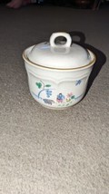International China Sugar Bowl w. Lid Heartland Pattern Stoneware Vintag... - $19.79
