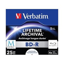 Verbatim 43823 25GB 4x M-Disc BD-R - 5 Pack Jewel Case  - £52.73 GBP