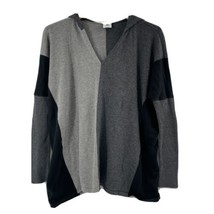 Cabi Poncho Hood Pullover Sweater S Dakota Limited Grey Black Oversized Boxy - £78.84 GBP