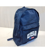 Nylon Canvas Backpack ~ Basic 2-Pocket School Book Bag w/Patriotic USA E... - £9.35 GBP