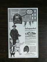 Vintage 1917 Cat&#39;s Paw Cushioned Rubber Heals Original Ad 222  - £5.30 GBP