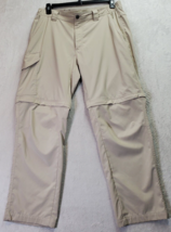 Columbia Zip Off Convertible Pants Mens Size 36 Tan Polyester Slash Pock... - £21.70 GBP