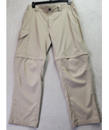 Columbia Zip Off Convertible Pants Mens Size 36 Tan Polyester Slash Pock... - £21.60 GBP