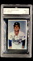 1971 Dell MLB Stamps Hand Cut Bill Singer Dodgers Vintage Baseball FGS 9... - $16.99