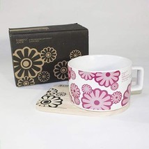 SYNC - [Flower Pink] Espresso Cup / Wood Coaster (2.5 inch height) - £7.58 GBP