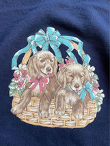 Vintage Men’s Large Puppies in a Basket Crewneck Sweater Sweatshirt - $14.98