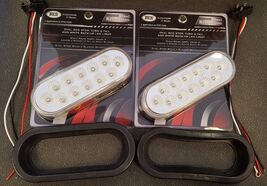 (2) 12 LED Trux Dual Revolution 6&quot; Oval Clear Lens Stop Tail Turn Back-U... - $98.00