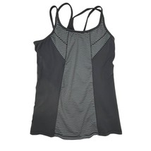 Kyodan Athletic Top Strappy Tank Gray Stripe Scoop-Neck Sz. M - $276.80 MXN