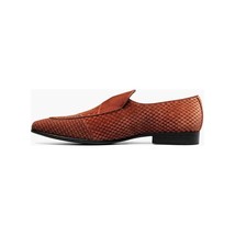 Stacy Adams Shapshaw Velour Moc Toe Slip On Shoes Cognac 25642-221 image 5