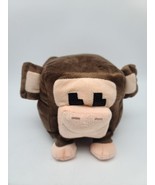 Nanco Pixel Square Brown Block Stuffed Plush Minecraft Monkey 5” - £10.19 GBP
