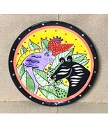 Vintage Laurel Burch Secret Jungle Plate Whimsical Zebra Bird Animals AS IS - $9.90