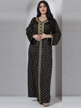  Abaya Arab Evening Long Dress Women  Stamping Muslim Moroccan Kaftan Dubai S Gu - £99.42 GBP