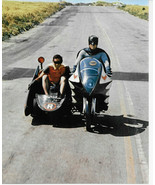 BATMAN 1966  BATMAN & ROBIN'S STUNTMEN ON BATCYCLE   8X10  PHOTO - $5.00