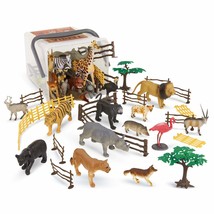 Terra by Battat  60 Pcs Wild Creatures Tube  Realistic Mini Animal Figurines  - £15.80 GBP