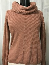 White House Black Market Women&#39;s Pinkish Metallic Cowl Neck Sweater Size XS - $12.38