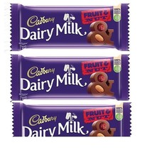 3 x Cadbury Dairy Milk Fruit and Nut Chocolate Bar, 80 g | free shipping - £18.43 GBP