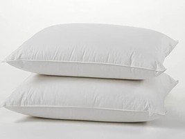 Goose down pillow insert Pack of 2 Queen Size Bed Pillow White Elegant Home Deco - £58.89 GBP