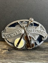 Siskiyou Buckle Co Country Music Belt Buckle 1984 USA E-29 Guitar Banjo 3&quot; - $14.96