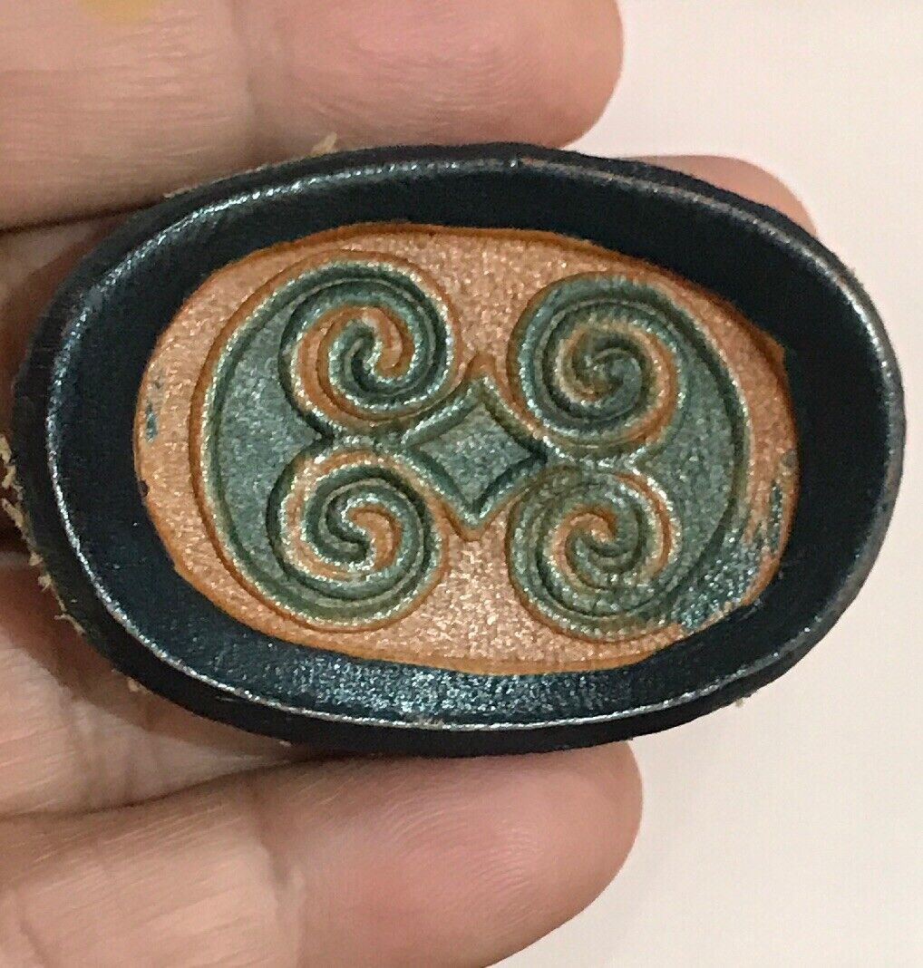 Vintage Hand made Native Moccasin Brooch / Pin Leather - $26.99