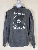 Hanes Men Size XL Gray Heirs of Asgard Hoodie Bird Kangaroo Pockets - £5.32 GBP