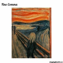 The Scream 1893 by Edvard Munch Canvas Painting Wall Art Hand Painted Oil Painti - £179.39 GBP+