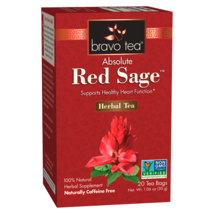 Bravo Herbal Tea Absolute Red Sage Root 20 TeaBags Healthy Heart Function NO GMO - £6.22 GBP