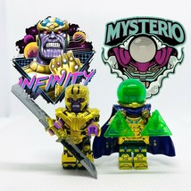 2Pcs Avengers Thanos and Mysterio Spiderman - Marvel Villains Custom Minifigures - £7.06 GBP