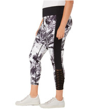 allbrand365 designer Womens Plus Size Printed Leggings Size 1X Color White/Black - £29.34 GBP